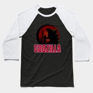 Godzilla Silhouette Baseball T-Shirt